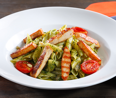 Pesto Soslu Tavuklu Makarna